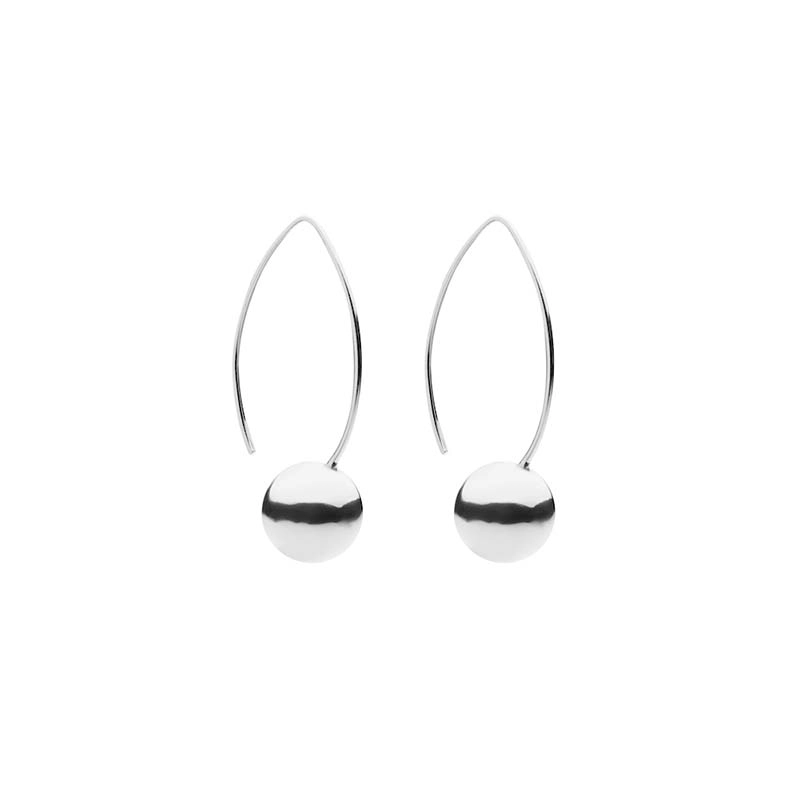 CU Jewellery - Globe Long Ear Silver