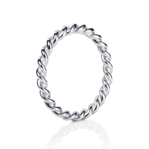 Efva Attlingin hopeanvärinen Wrapped Ring -sormus