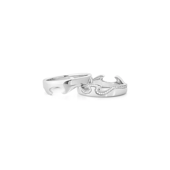 Fusion 2-delad Ring VG/Diamanter - Georg Jensen ringar - Snabb frakt & paketinslagning - Nordicspectra.se