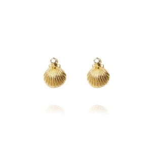 Petite Shell Earrings Gold Crystal - Caroline Svedbom - Nopea toimitus ja lahjapakkaus - Nordic Spectra