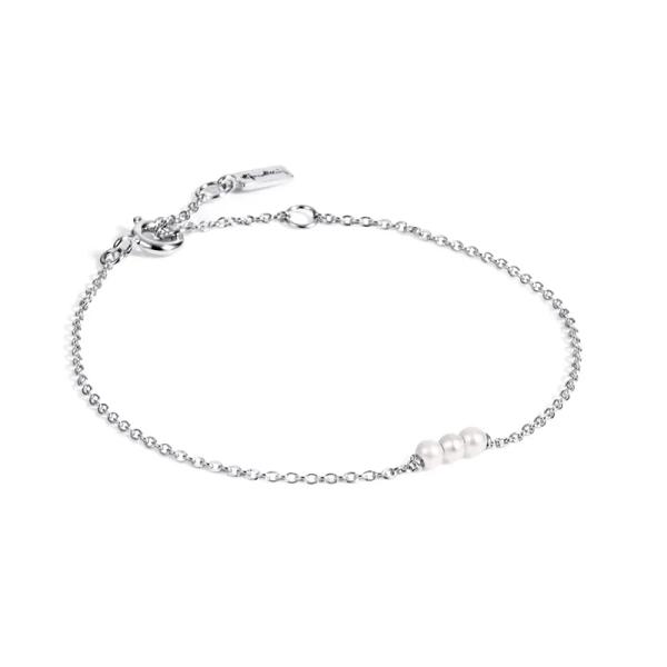 My Little Pearl Bracelet i silver med tre små sötvattenpärlor