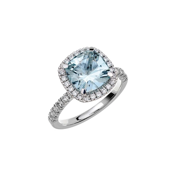 Fairytale 12 Aquamarine White Gold - Wedding & engagement rings - Schalins - Scandinavian design - Nordic Spectra