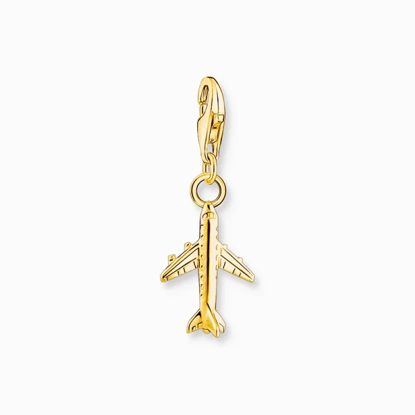 Charm-Anhänger Flugzeug vergoldet - Thomas Sabo - Nordic Spectra