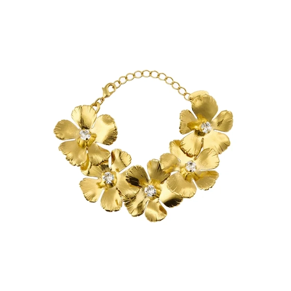 Anemone Bracelet Gold Crystal - Caroline Svedbom - Nopea toimitus ja lahjapakkaus