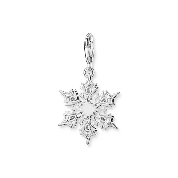 Charm-hängsmycke Snöflinga Blå Stenar Silver - Thomas Sabo berlock - Snabb frakt & paketinslagning - Nordicspectra.se