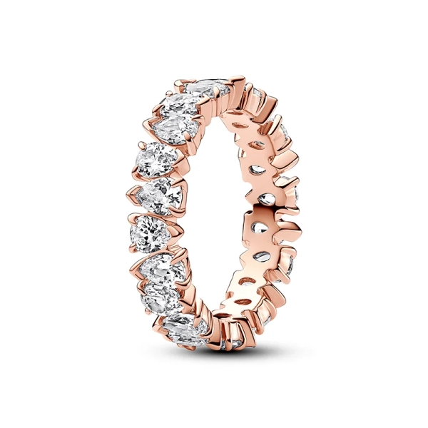 Glittrande Ring med Slingrande Stenar Rosé - PANDORA - Snabb leverans & paketinslagning - Nordic Spectra