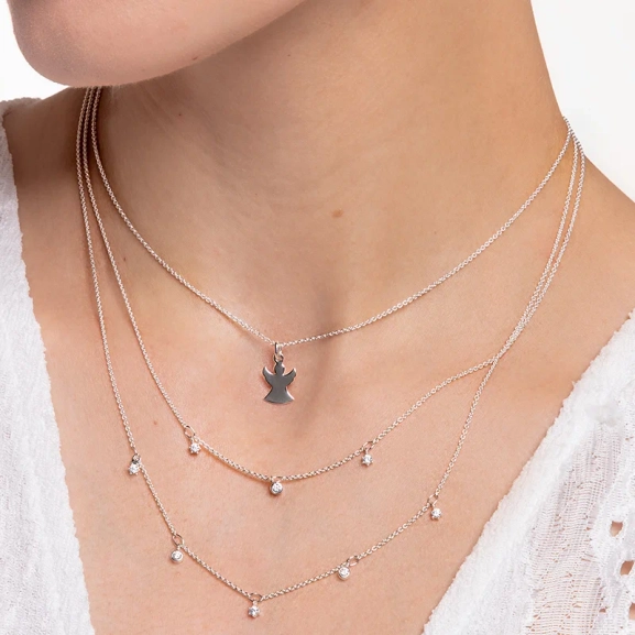 Halsband Dubbelt med Glittrande Stenar - Thomas Sabo - Snabb leverans & paketinslagning - Nordic Spectra