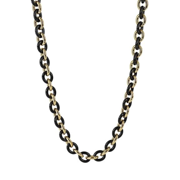 RUBY Small Långt Halsband Svart/Guld - Astrid & Agnes - Nordic Spectra