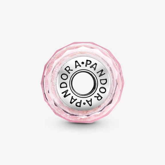 Facettiertes rosafarbenes Murano-Glas-Charm von PANDORA, Schneller Versand - Nordicspectra.de