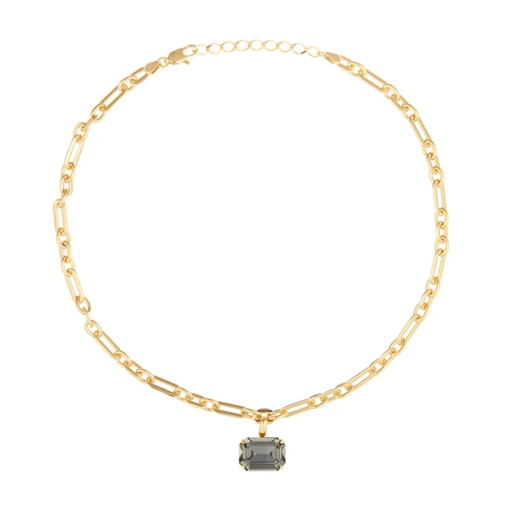 Guldpläterat halsband med justerbar kedja