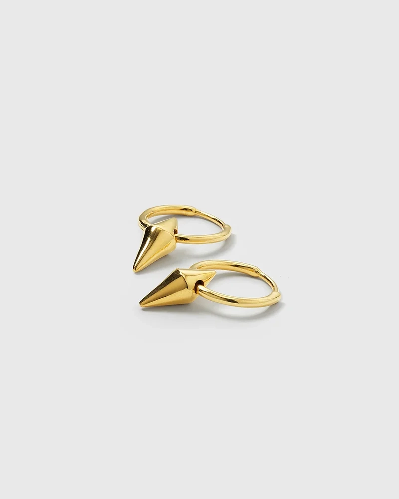 Harvey Small Spike Hoops Gold i 18K guldpläterat återvunnet silver