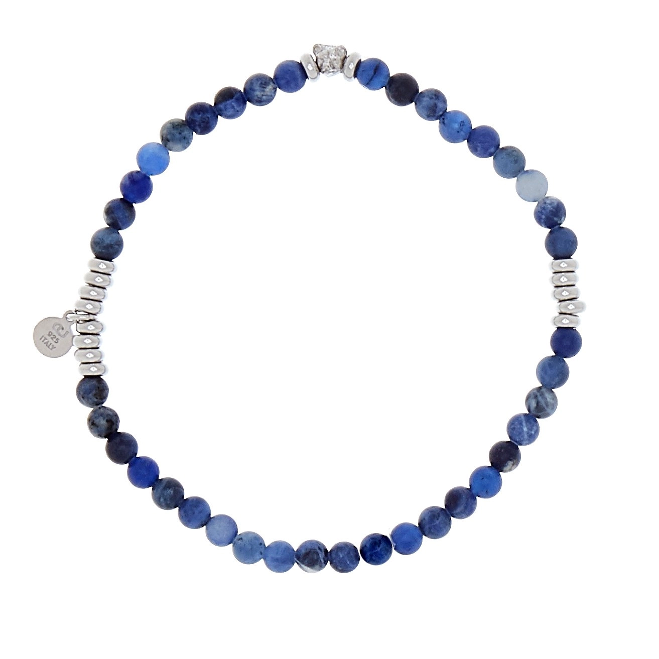 CU Jewellery - Bear Elastic Bracelet Blue Silver