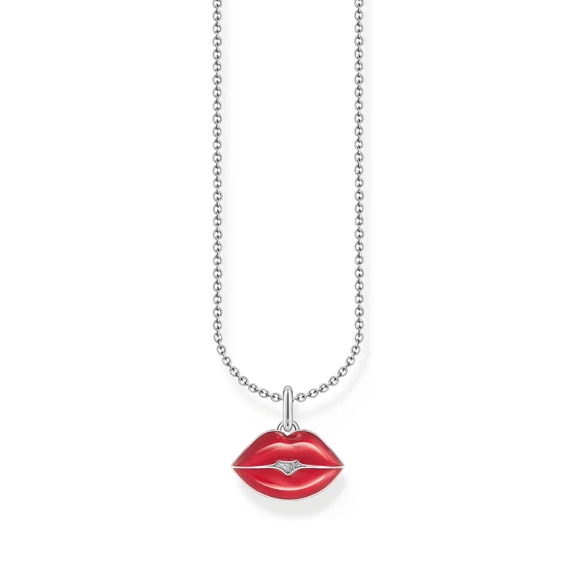 Necklace with Red Lips - Thomas Sabo - Suuri valikoima & ilmainen lahjapaketointi - Nordic Spectra