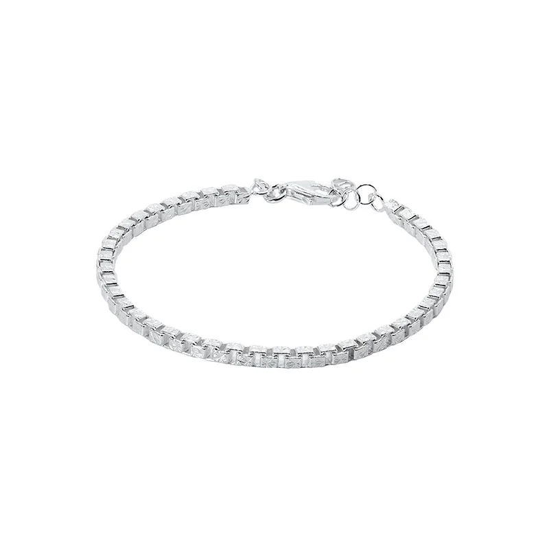 Emma Israelsson - Sparkling Chunky Box Bracelet Silver