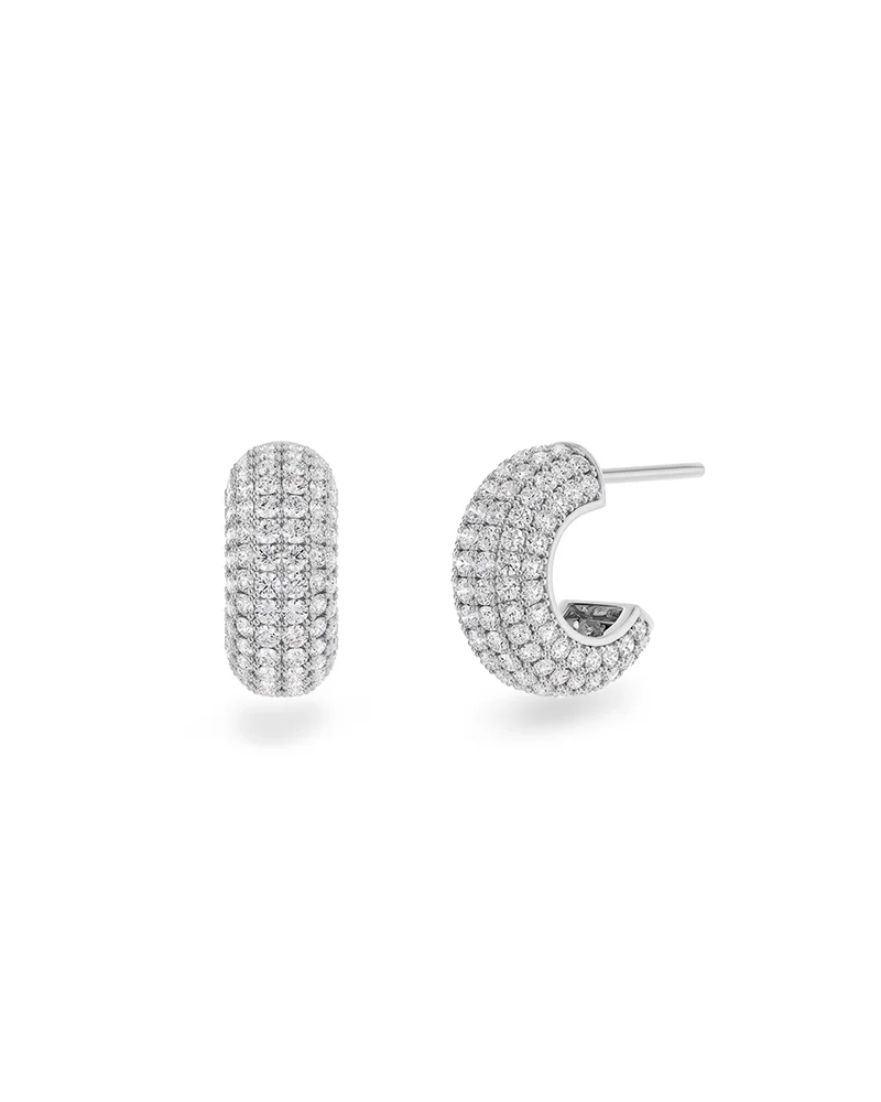 Luxe Creoles Silver - Edblad - Snabba leveranser - Gratis paketinslagning