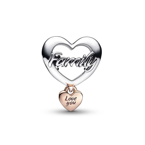 Love You Family Heart Charm - PANDORA - Suuri valikoima & ilmainen lahjapaketointi - Nordicspectra.fi