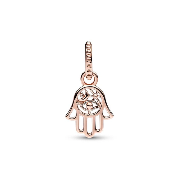 Hängberlock med Skyddande Hamsa-hand Rosé - PANDORA - Snabb leverans & paketinslagning - Nordic Spectra