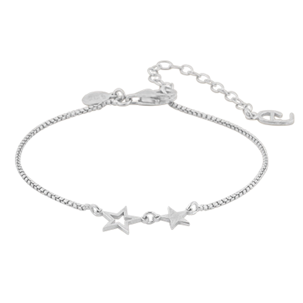 Double Star Brace Silver -CU Jewellery - Snabb frakt & paketinslagning - Nordicspectra.se