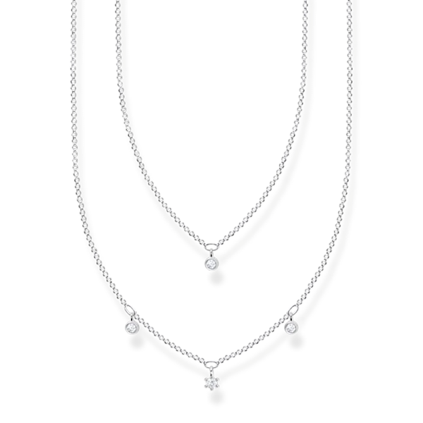 Double Necklace with Sparkling Stones - Thomas Sabo - Suuri valikoima & ilmainen lahjapaketointi - Nordic Spectra