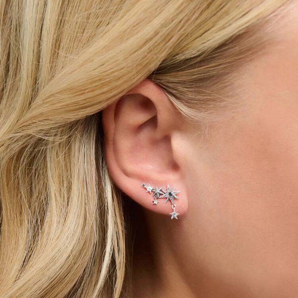 Ohrringe Ear Climber Royalty Sterne Silber von Thomas Sabo, Schneller Versand - Nordicspectra.de