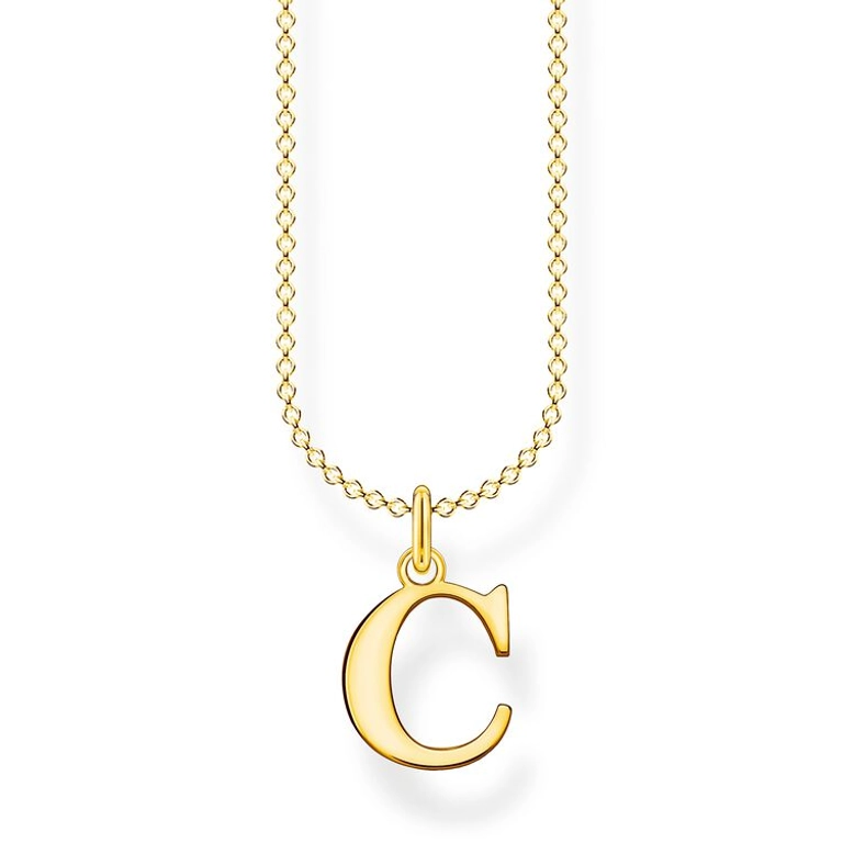 Bokstavshalsband Guld - C - Thomas Sabo halsband - Snabb frakt & paketinslagning - Nordicspectra.se