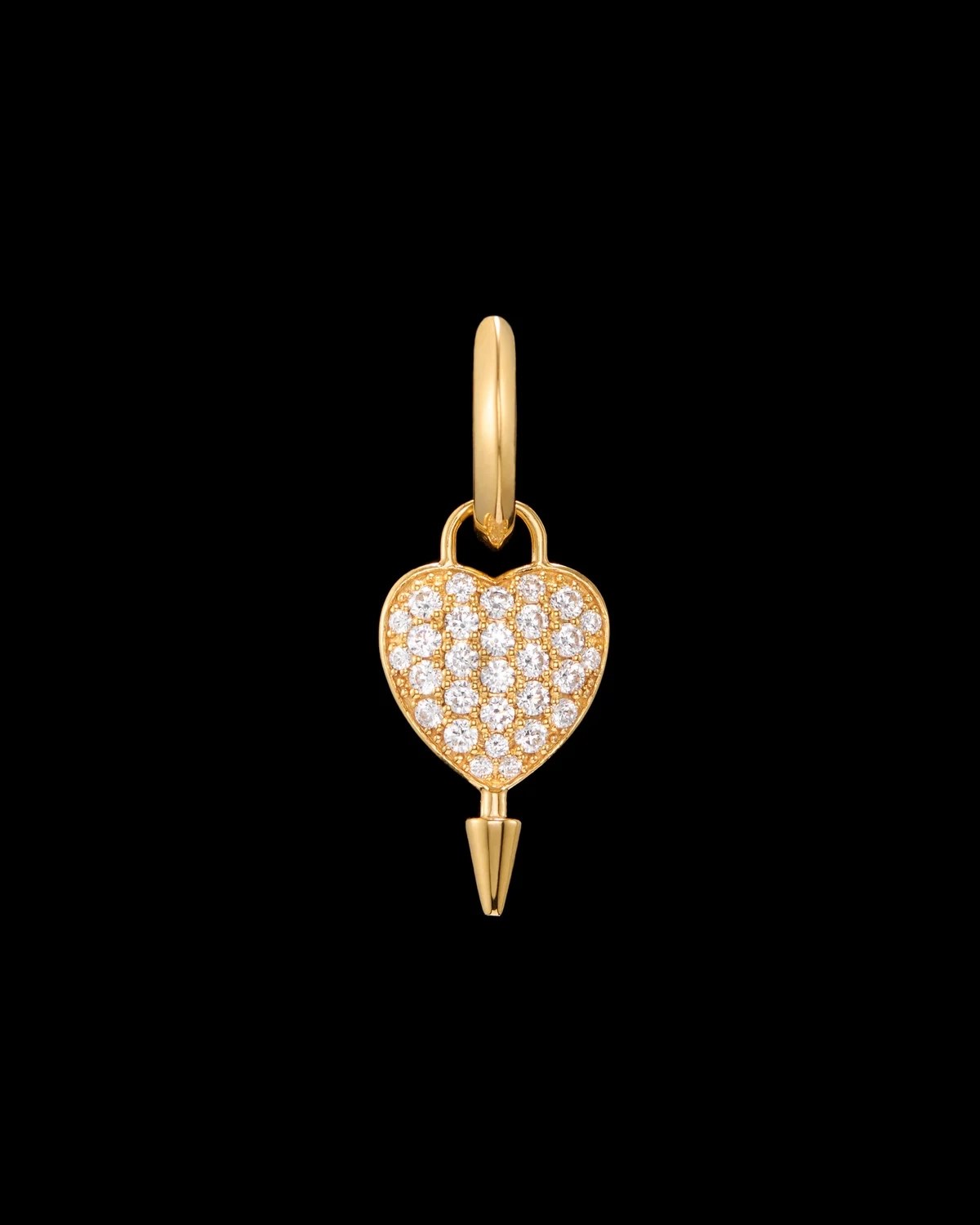 Hazy Heart Ohrring Gold