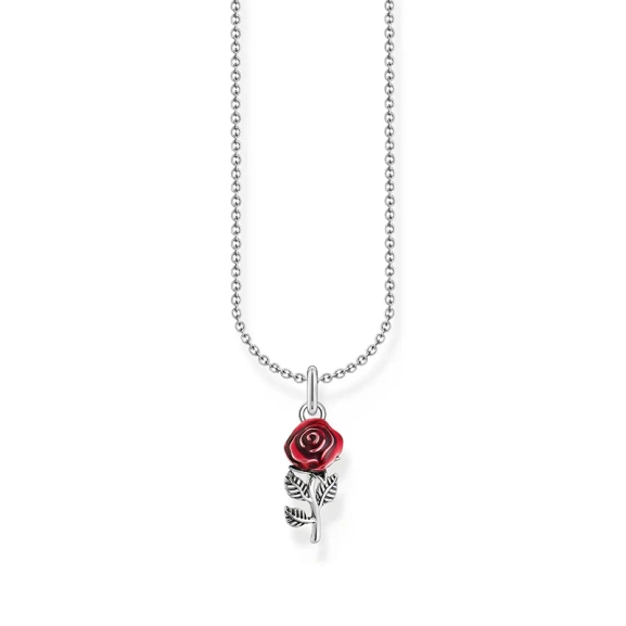 Kette mit rotem Rosen-Anhänger Silber - Thomas Sabo - Nordic Spectra
