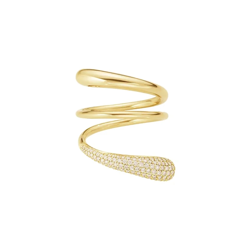 Georg Jensen - Mercy Twist Ring Guld & Diamanter