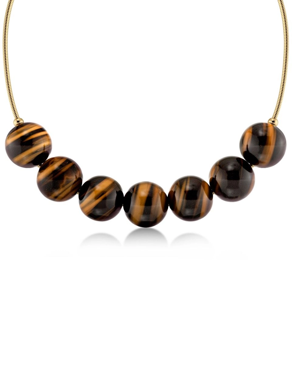 Edblad - Aura Necklace Maxi Tiger Eye Gold
