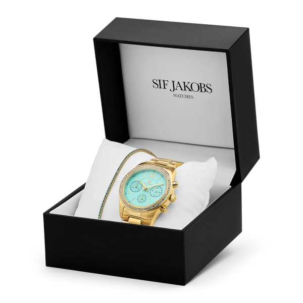 Domenica Klocka Turkos Guld från Sif Jakobs med Miyota-urverk