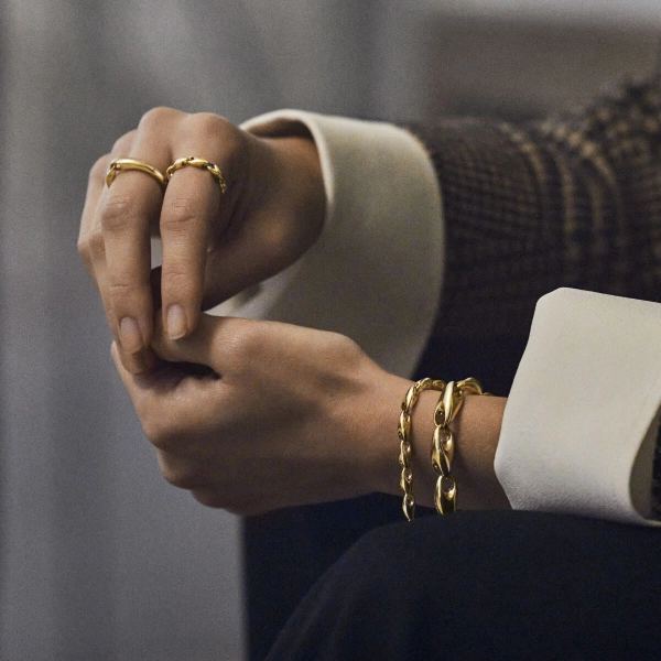 Reflect Slim Armband Guld - Georg Jensen örhängen - Snabb frakt & paketinslagning - Nordicspectra.se