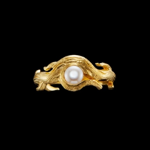 Secret Garden Ring Gold i 18K guldpläterat silver med sötvattenpärla