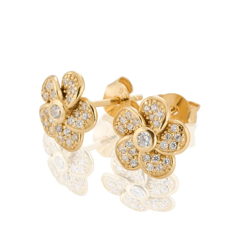 Carolina Gynning - Rose Sparkling Studs Örhängen Guld