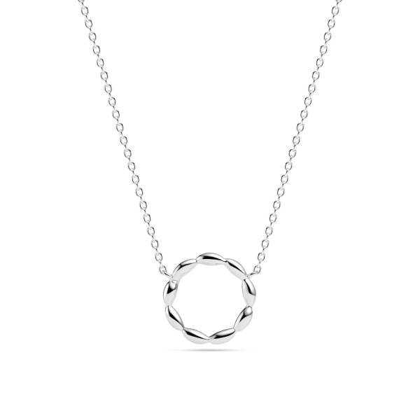 Gocciolina Circolo halsband i silver med rund