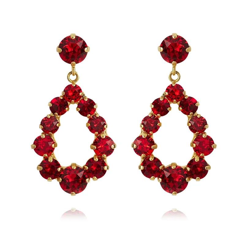 Caroline Svedbom - Mini Delia Earrings Gold Red Combo