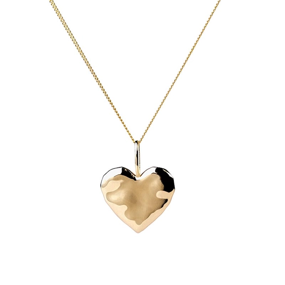 Organic Heart Necklace Gold - Emma Israelsson - Suuri valikoima & ilmainen lahjapaketointi - Nordic Spectra