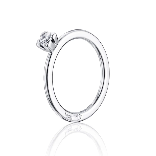 Love Bead Wedding Ring 0.19 ct Platinum