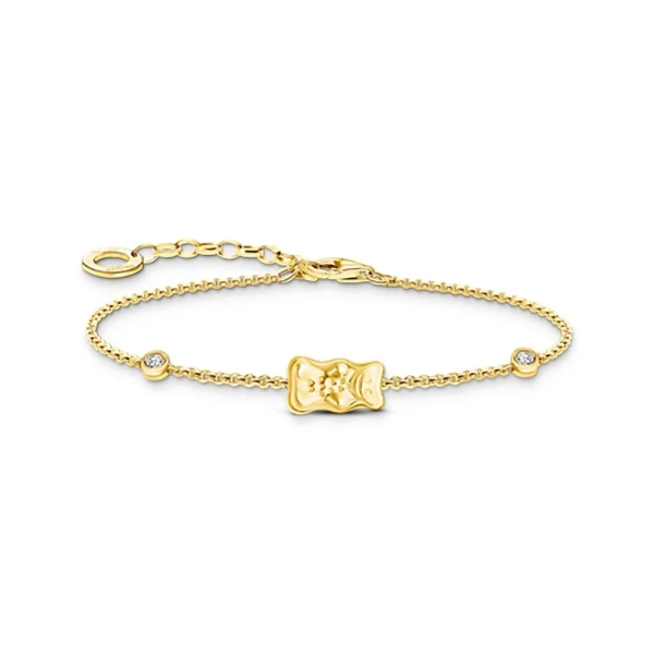 HARIBO Armband Guld i 18K guldpläterat silver med gummibjörn och vita zirkoniastenar