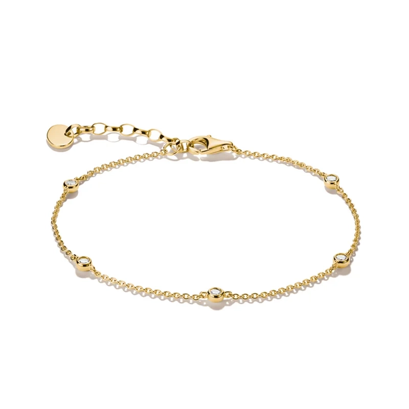 Thomas Sabo - Små Glittrande Stenar Armband Guld