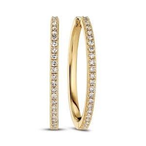 Alba X-Grande Earrings i 14K guld med glittrande syntetiska diamanter