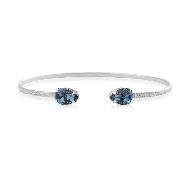 Petite Drop Bracelet i rhodium med justerbar längd