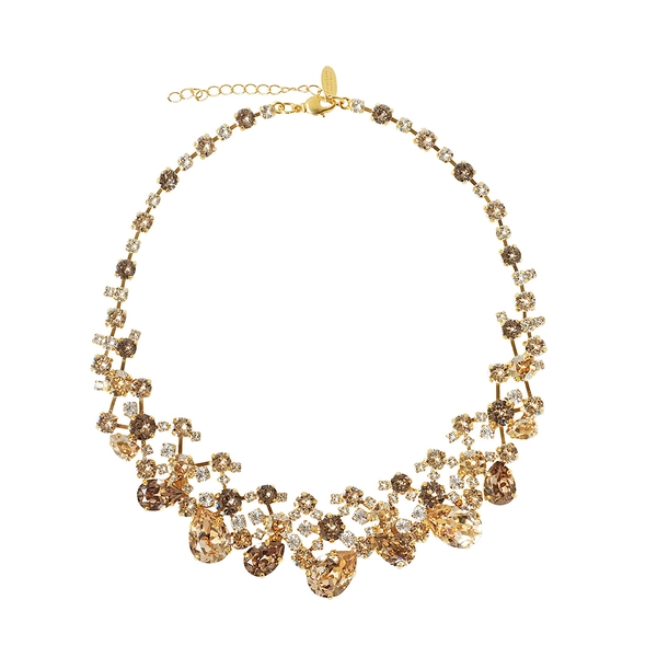 Aurelia Necklace Gold Greige / Silk Combo - Caroline Svedbom - Nopea toimitus ja lahjapakkaus - Nordic Spectra