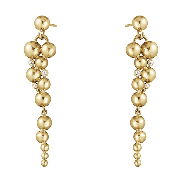 Moonlight Grapes Ohrringe Gold & Diamant 0.07 ct von Georg Jensen, Schneller Versand - Nordicspectra.de