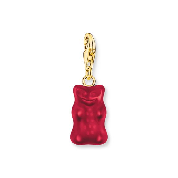 Charm-Goldbären-Anhänger in Rot vergoldet - Thomas Sabo - Nordic Spectra