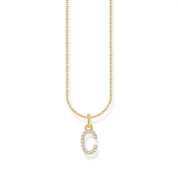 Kette mit Buchstaben-Anhänger C Gold - Thomas Sabo - Nordic Spectra