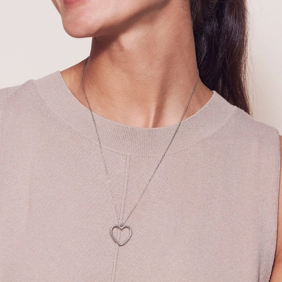 Rope Heart Necklace M Steel - Edblad - Snabb frakt & paketinslagning - Nordicspectra.se