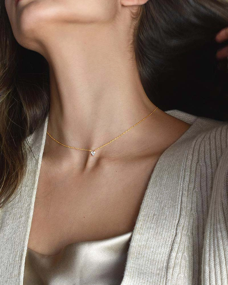 Petite Star Necklace Gold Diamonds - Drakenberg Sjölin Halsband - Snabb frakt & paketinslagning - Nordicspectra.se