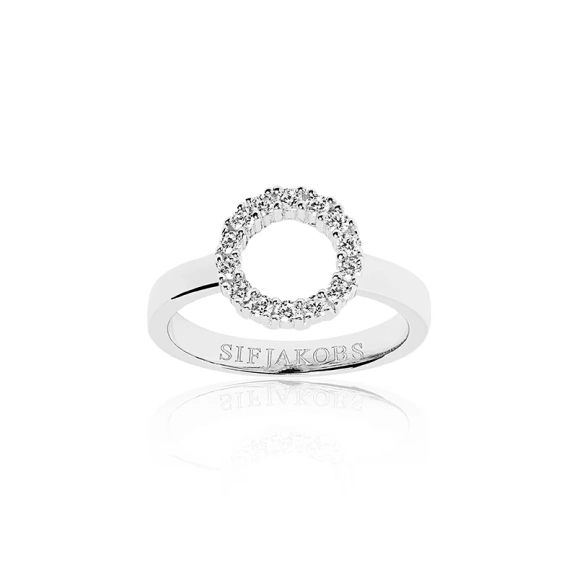 Biella Piccolo Ring in Silber mit funkelnden Zirkonia-Steinen von Sif Jakobs