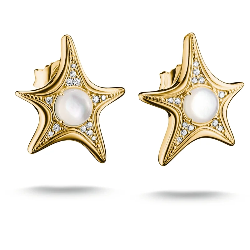 Thomas Sabo - Sjöstjärna med Pärlemor Örhängen Guld