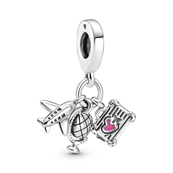 Flugzeug, Globus und Koffer Charm-Anhänger von PANDORA, Schneller Versand - Nordicspectra.de